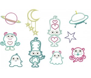 Stickserie - Alien Parade Appli